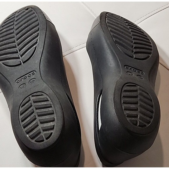 Crocs Black Ballet‎ Flats Women's Shoes Comfortable Slip On Casual - Picture 6 of 7